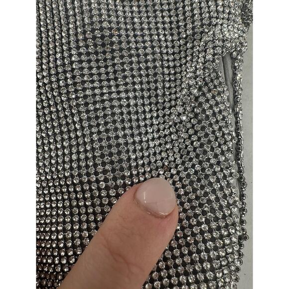Kith Metallic Chainmail Set Skirt Sz XS Top Sz M Club Sexy Going Out Glam Event - Picture 14 of 16